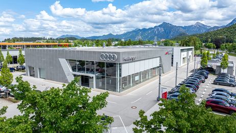 Autohaus Heuberger Füssen Seite Audi Gebäude